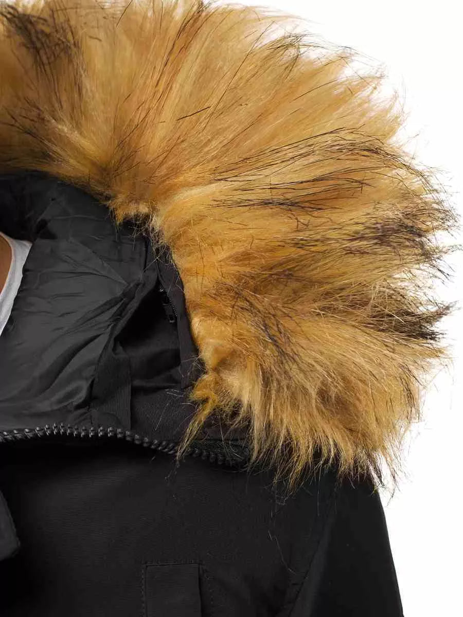 Bomber stiliaus žieminė juoda vyriška striukė Lemor