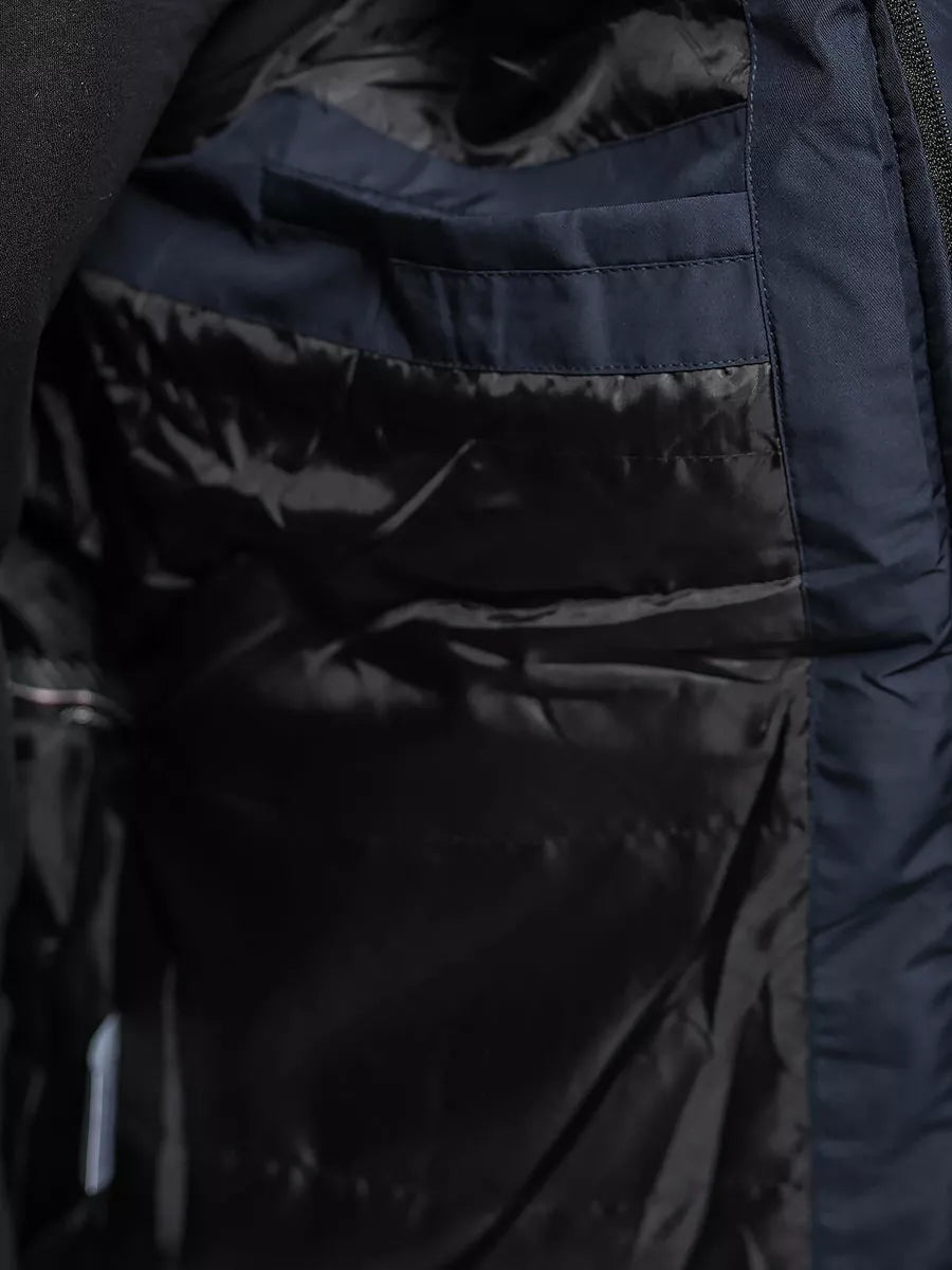 Pilka - tamsiai mėlyna striukė Reker