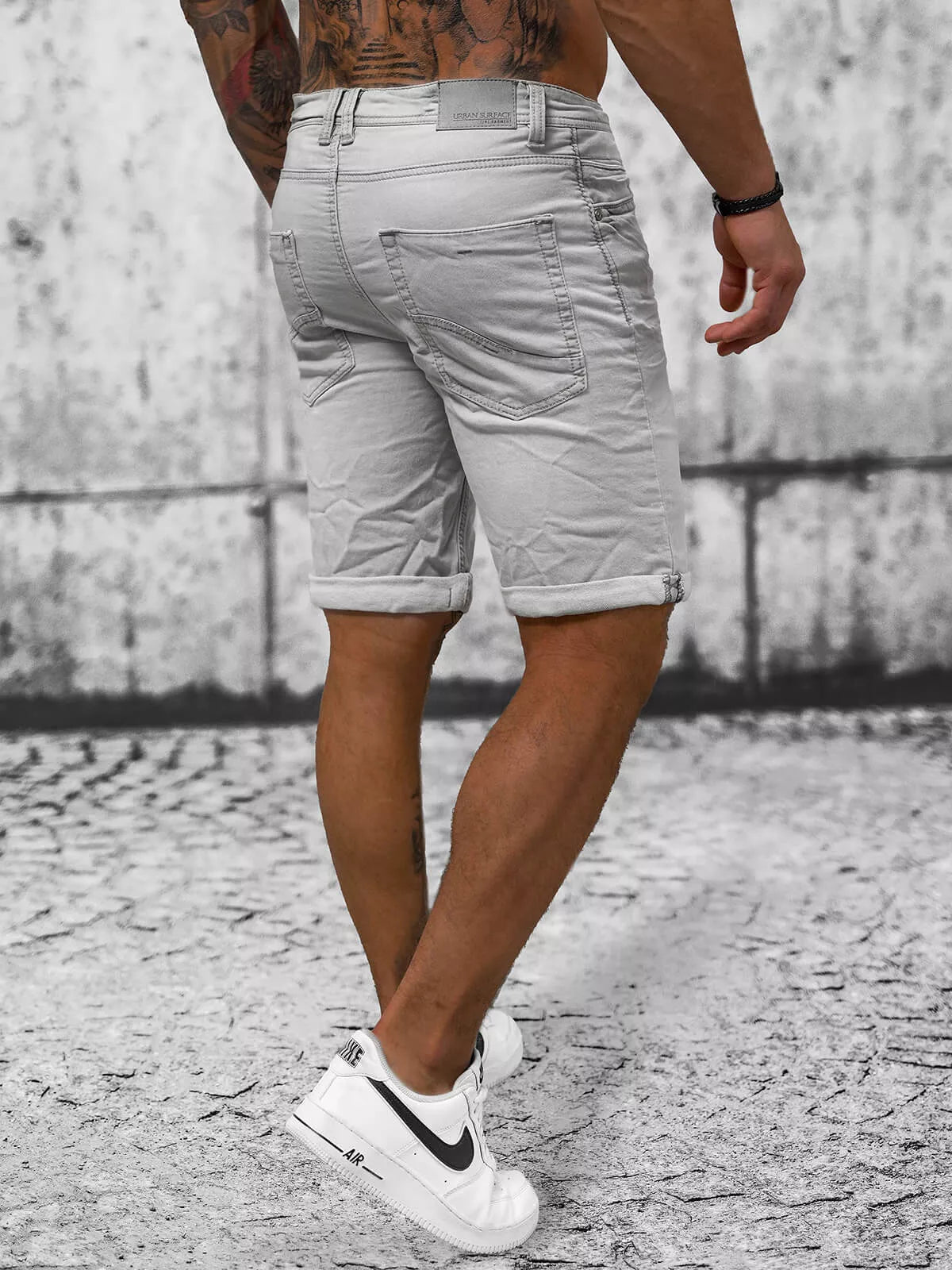 Pilki džinsiniai šortai Leter