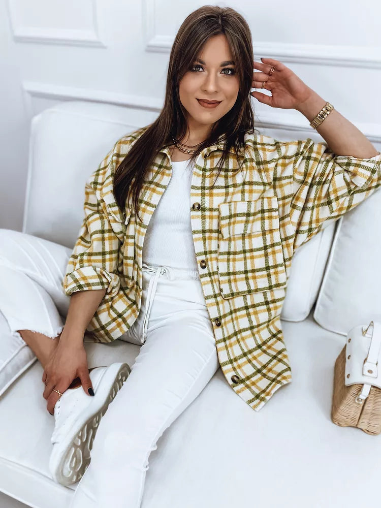 Moteriški žali languoti marškiniai ilgomis rankovėmis Gina