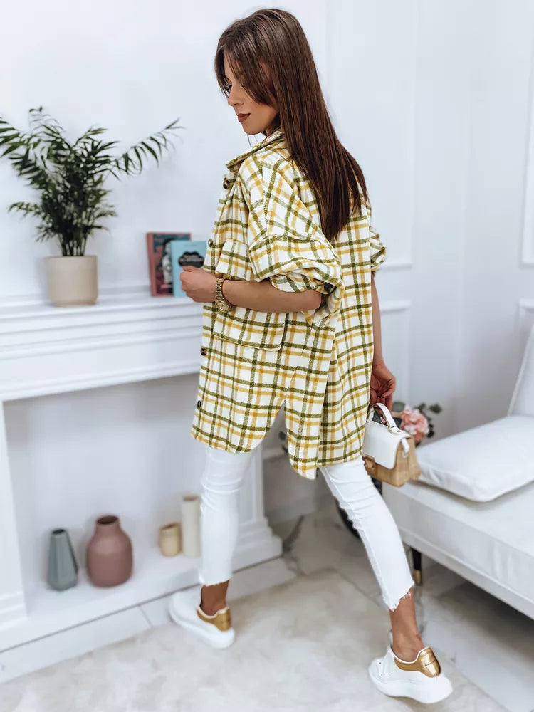 Moteriški žali languoti marškiniai ilgomis rankovėmis Gina