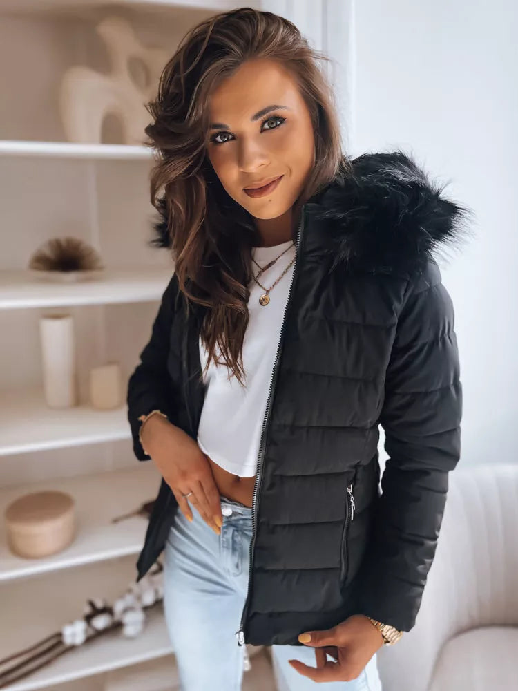 Striukė su kailiniu gobtuvu Model