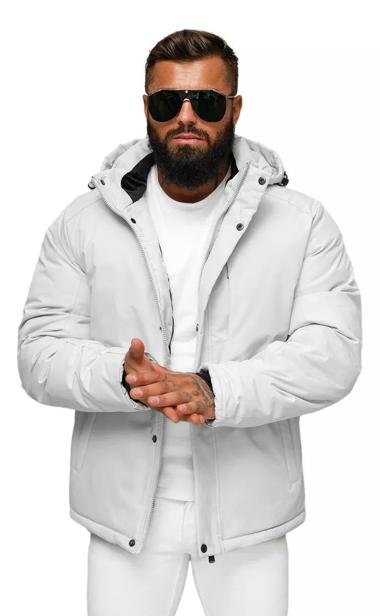 Šviesiai pilka vyriška žieminė striukė Gamol