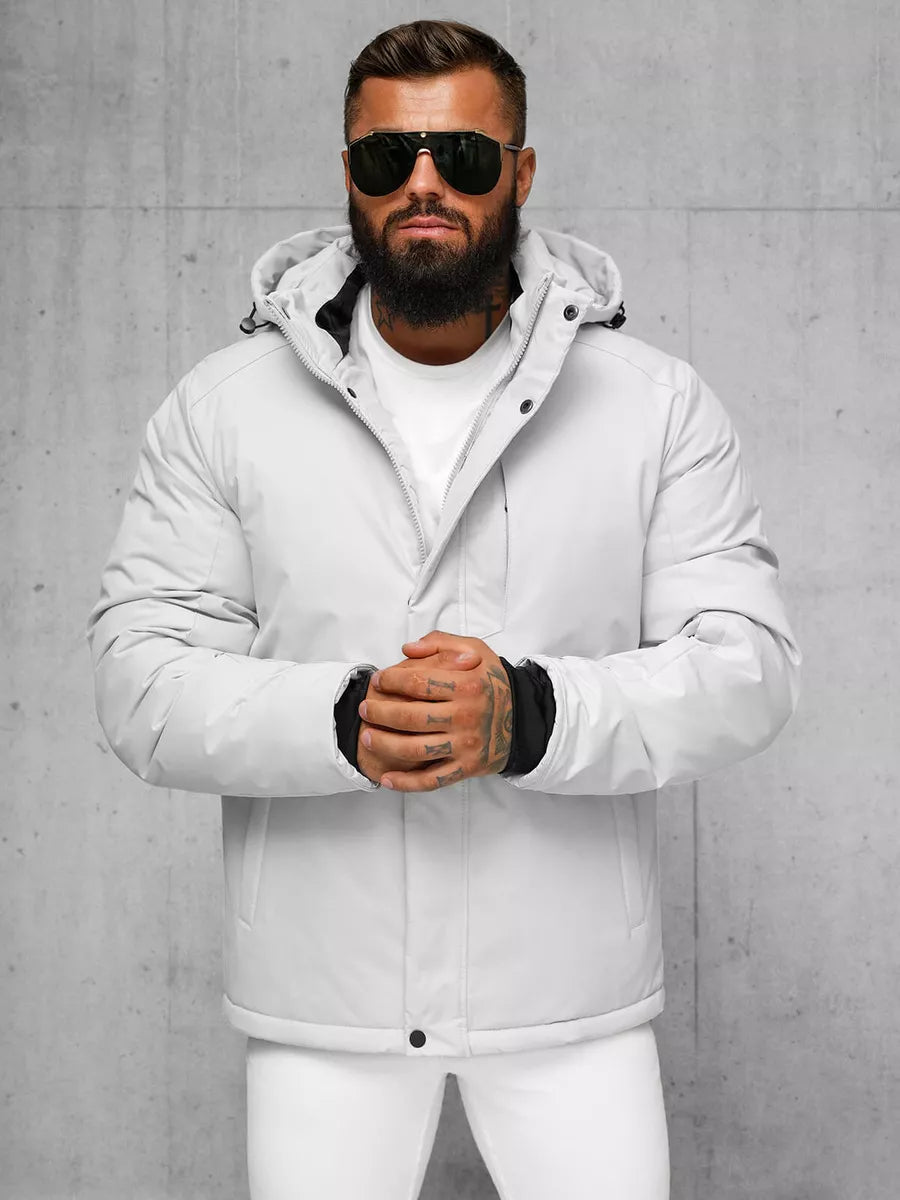 Šviesiai pilka vyriška žieminė striukė Gamol