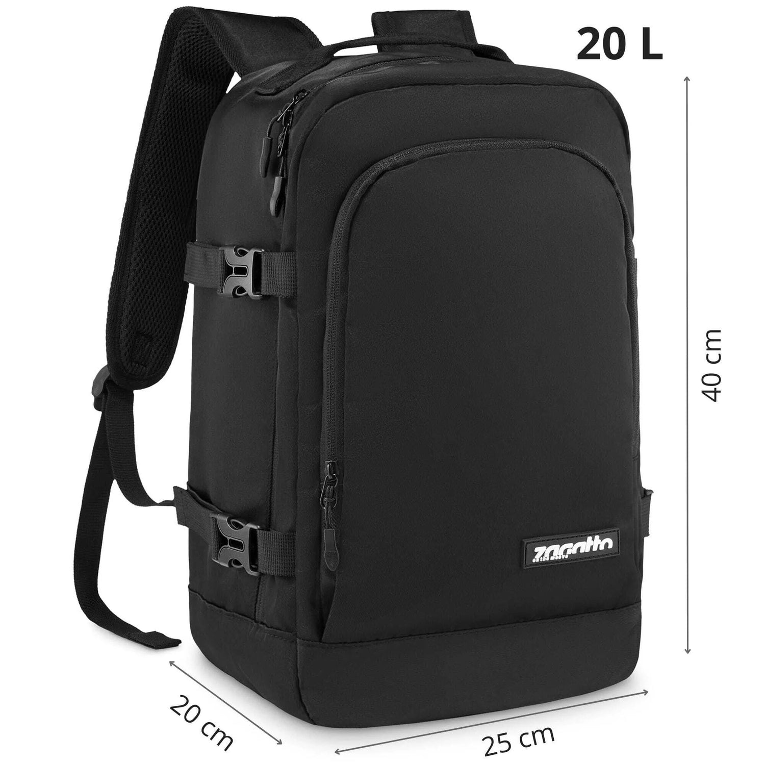 Juoda kelioninė kuprinė lėktuvui Aviator