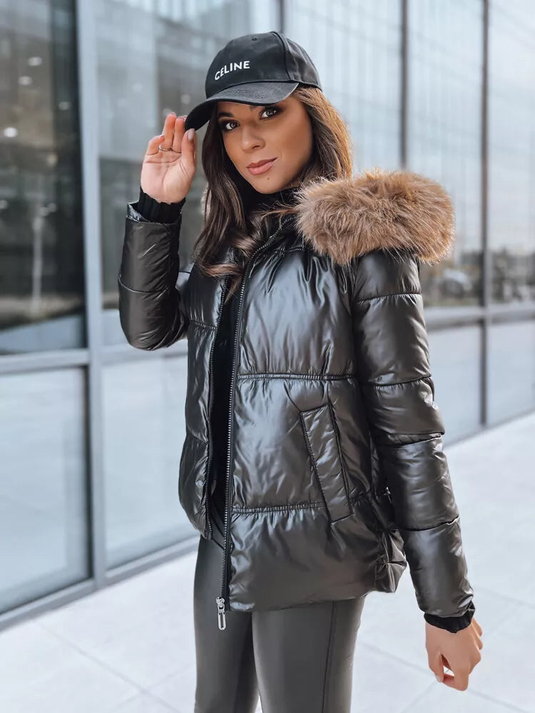 Juoda moteriška striukė Sparkle