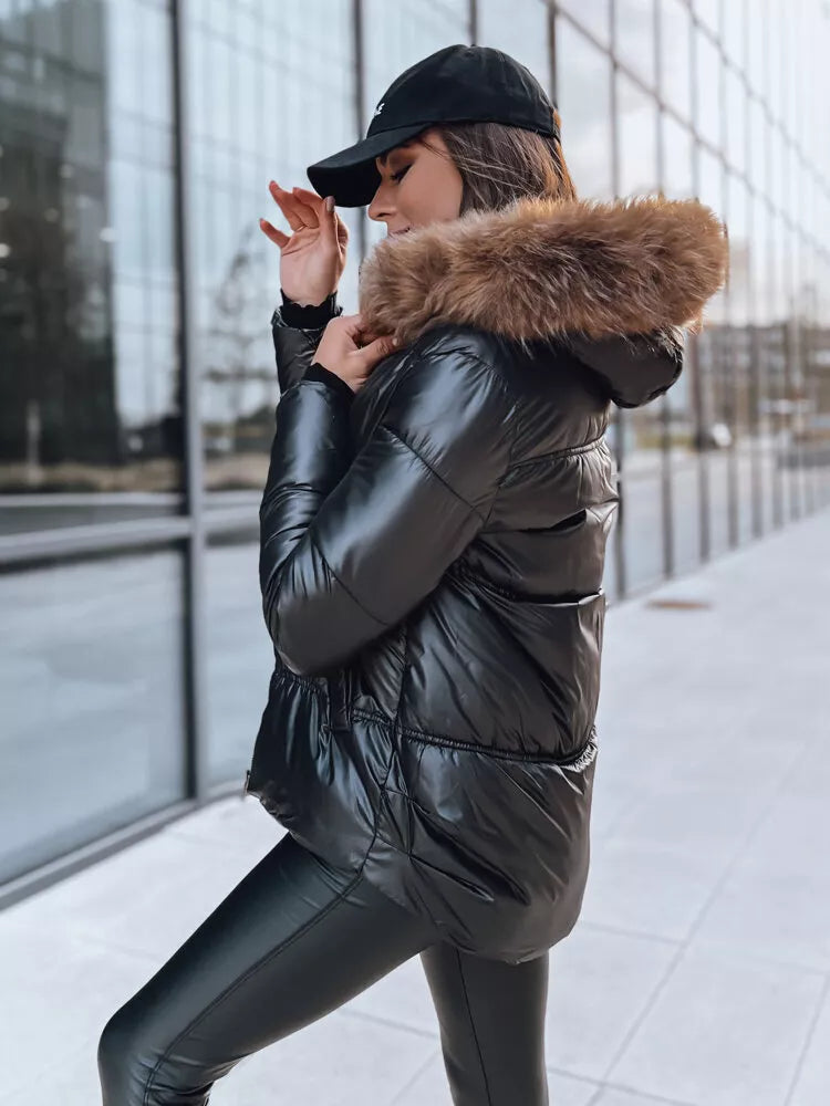 Juoda moteriška striukė Sparkle