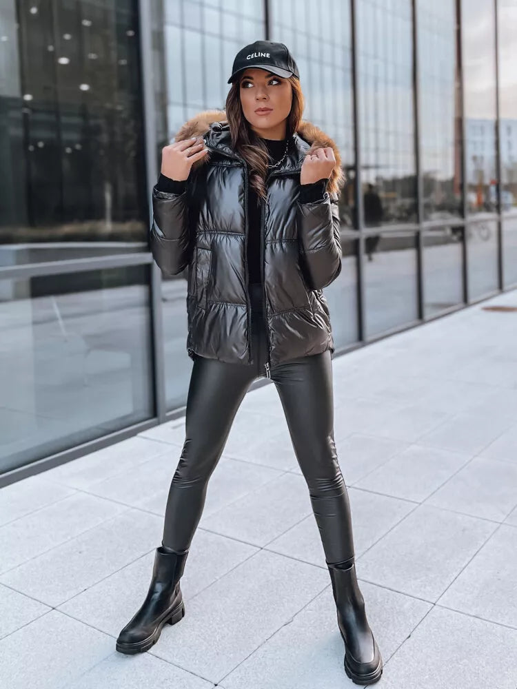 Juoda moteriška striukė Sparkle