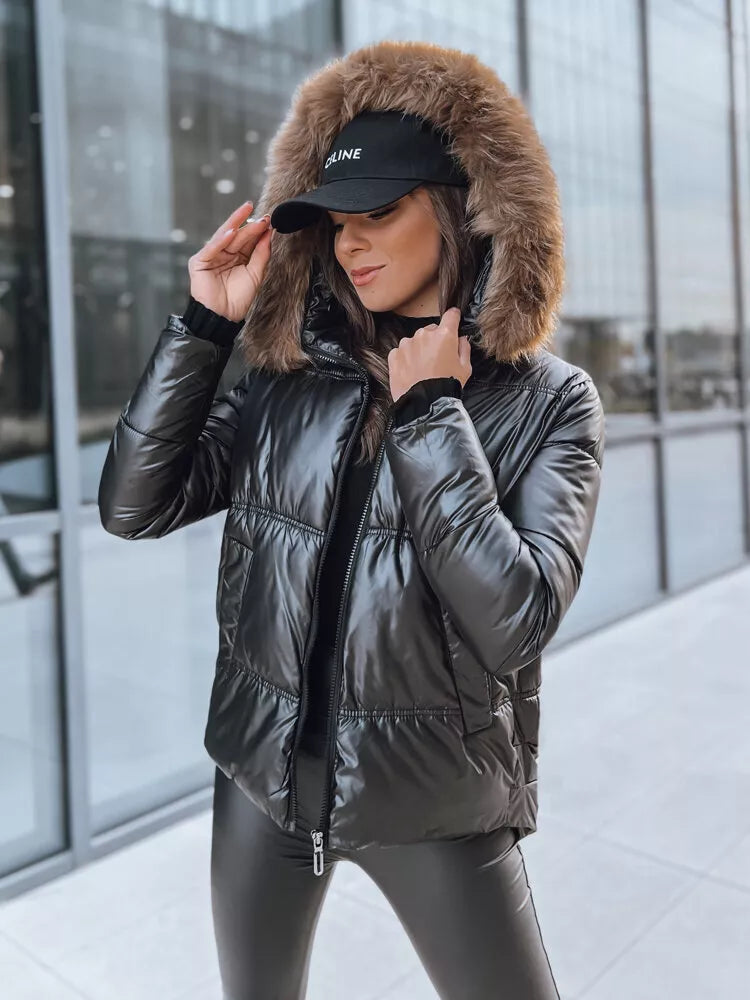 Juoda moteriška striukė Sparkle