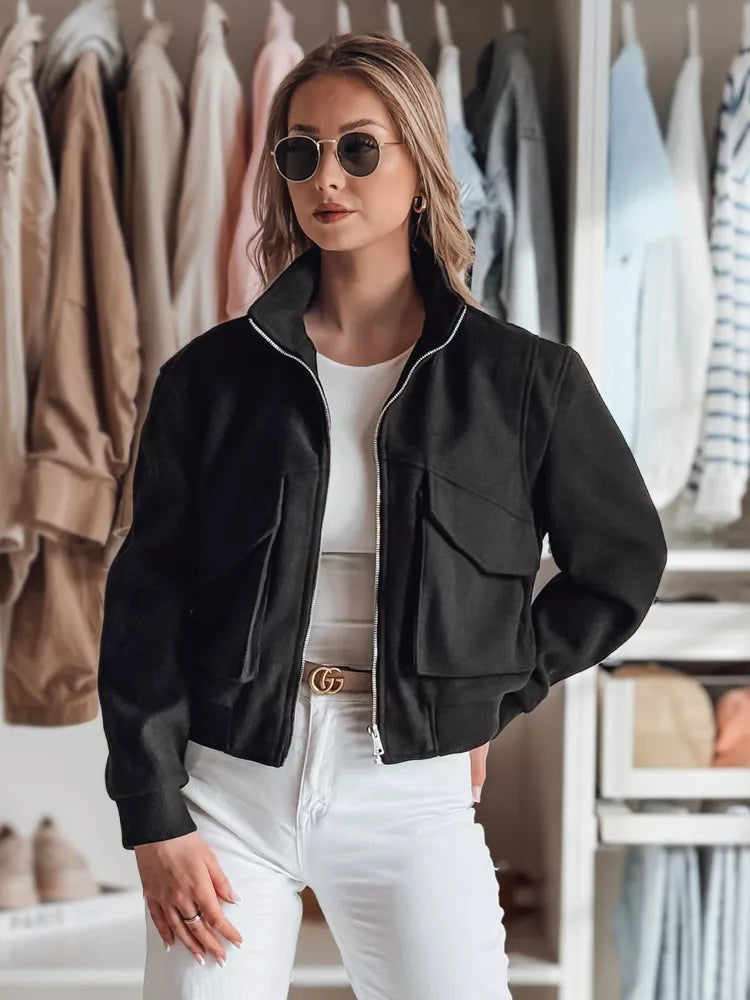 Juoda moteriška oversize bomber striukė Milina