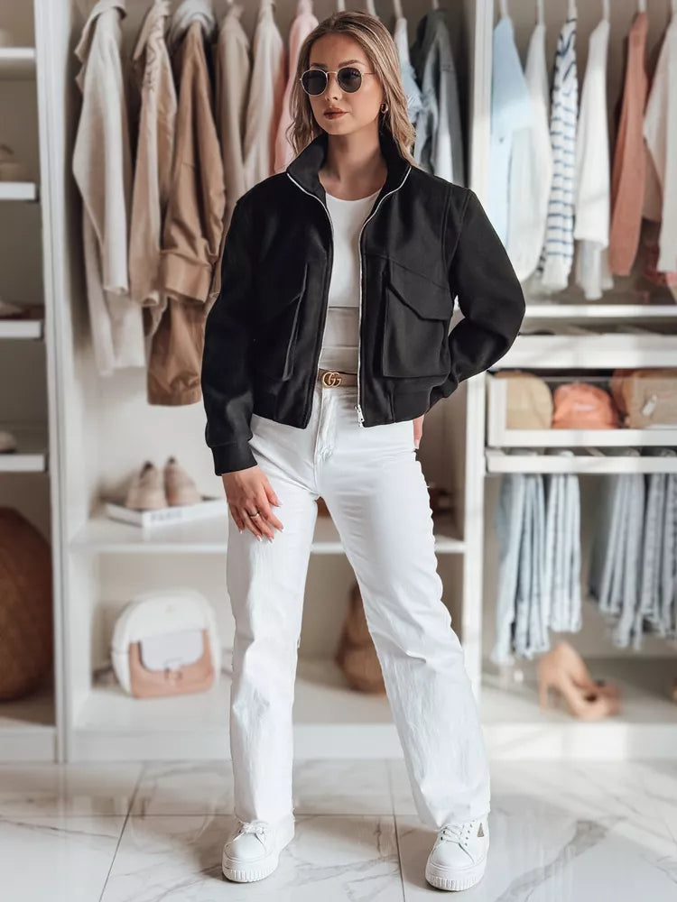 Juoda moteriška oversize bomber striukė Milina