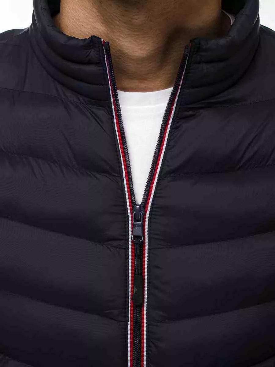 Juoda dygsniuota vyriška striukė Omir