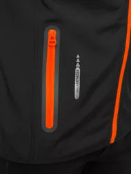 Juoda vyriška striukė su oranžinėmis detalėmis Ero