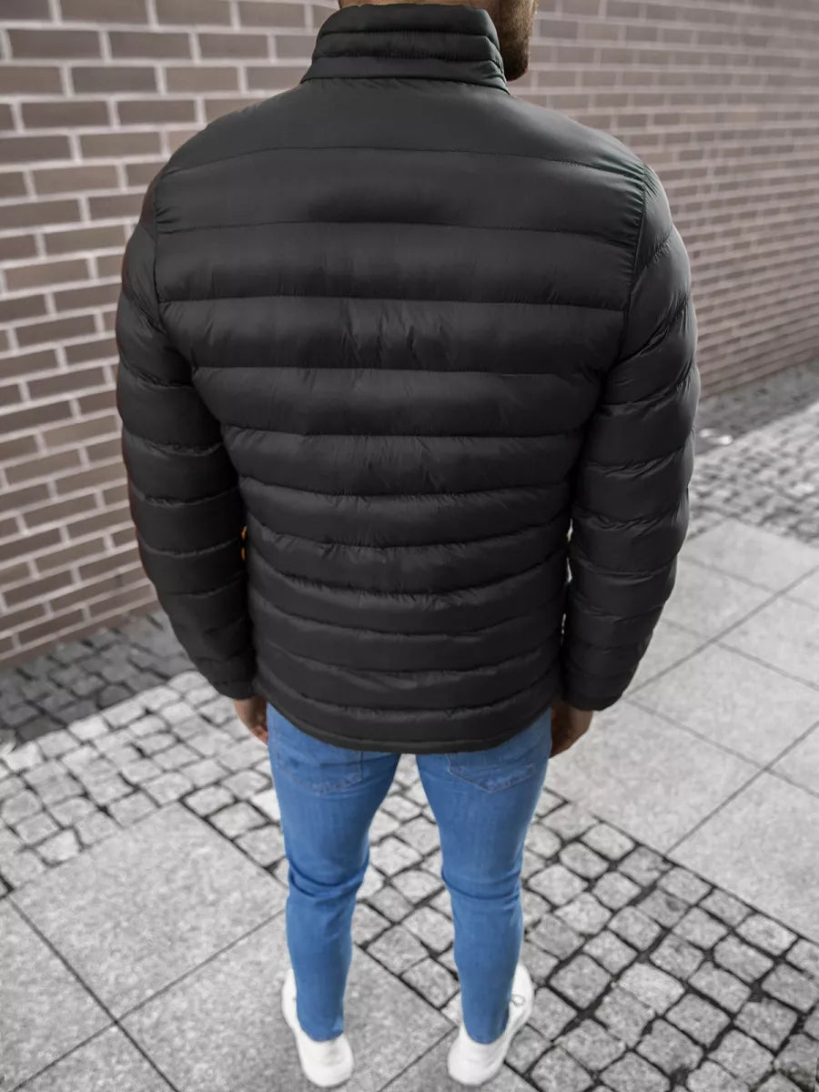 Juoda su raudonu užtrauktuku vyriška pavasarinė - rudeninė striukė Monit