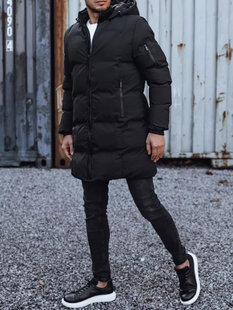 Juoda vyriška žieminė striukė Alex