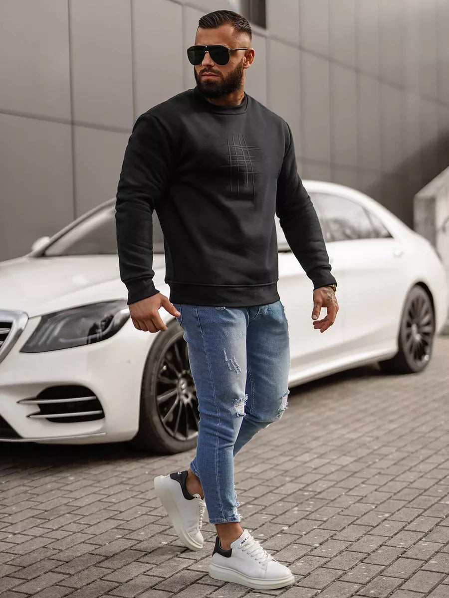 Juodos spalvos džemperis Ethan