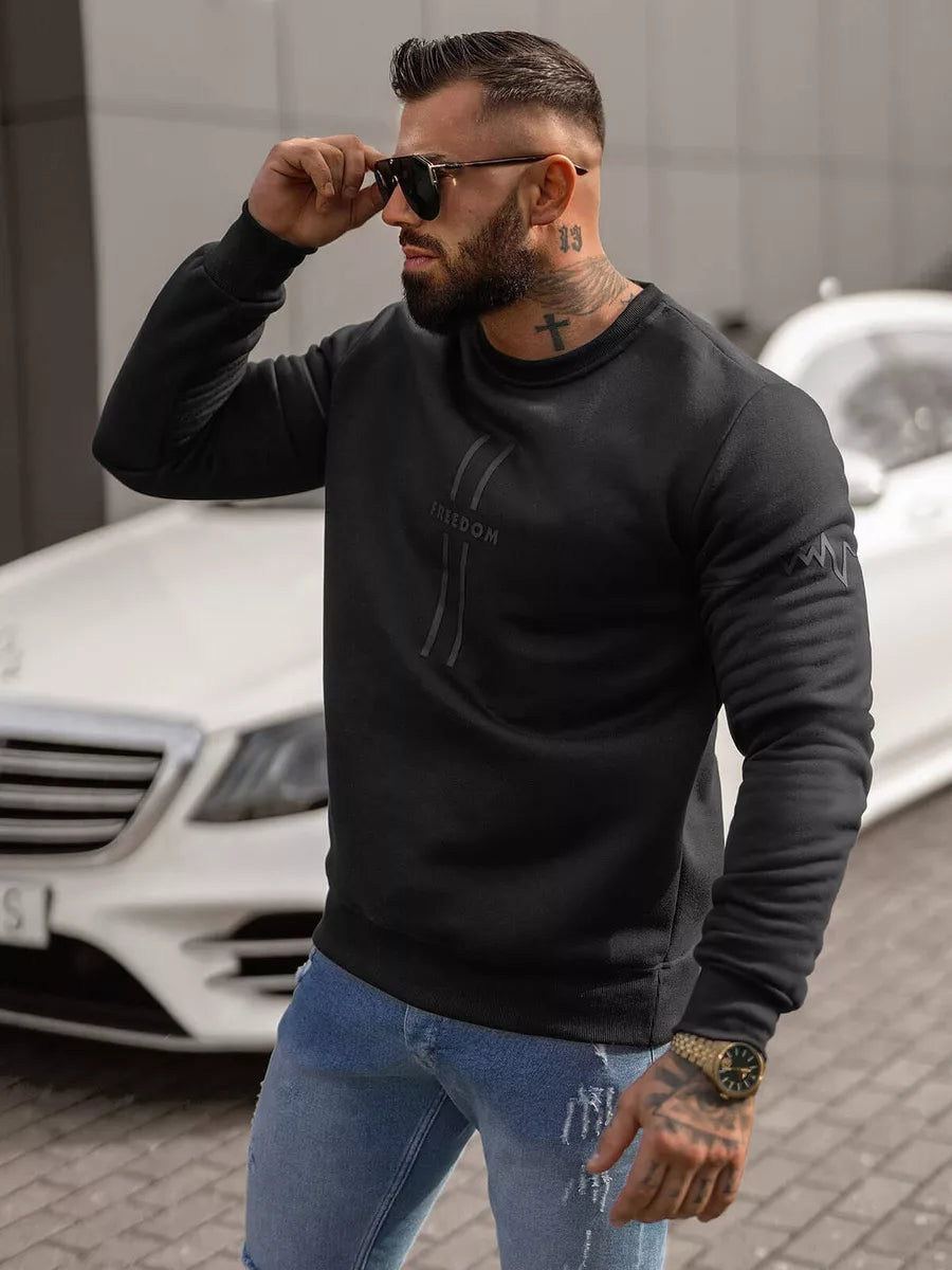 Juodos spalvos džemperis Freedom