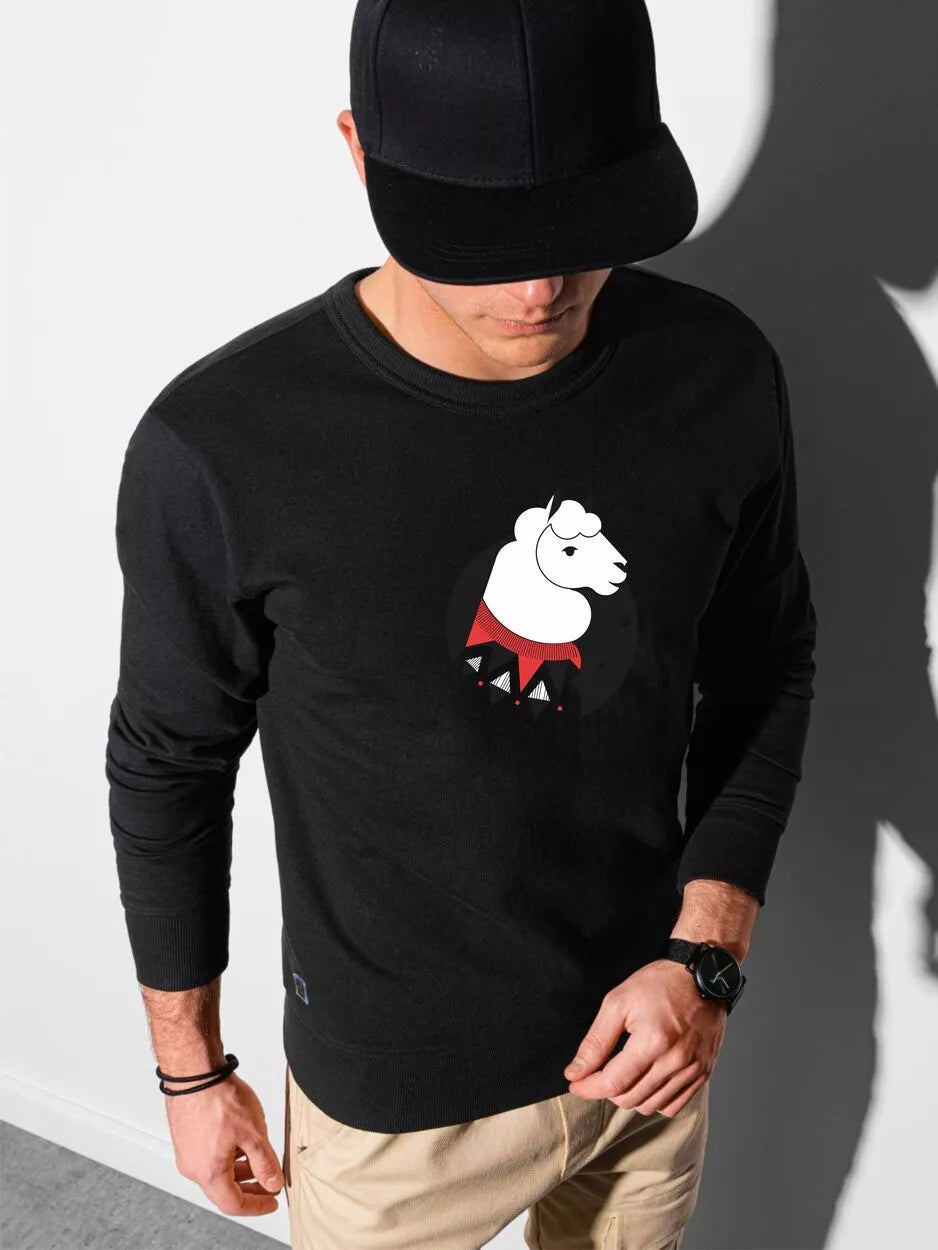 Juodos spalvos džemperis Lama