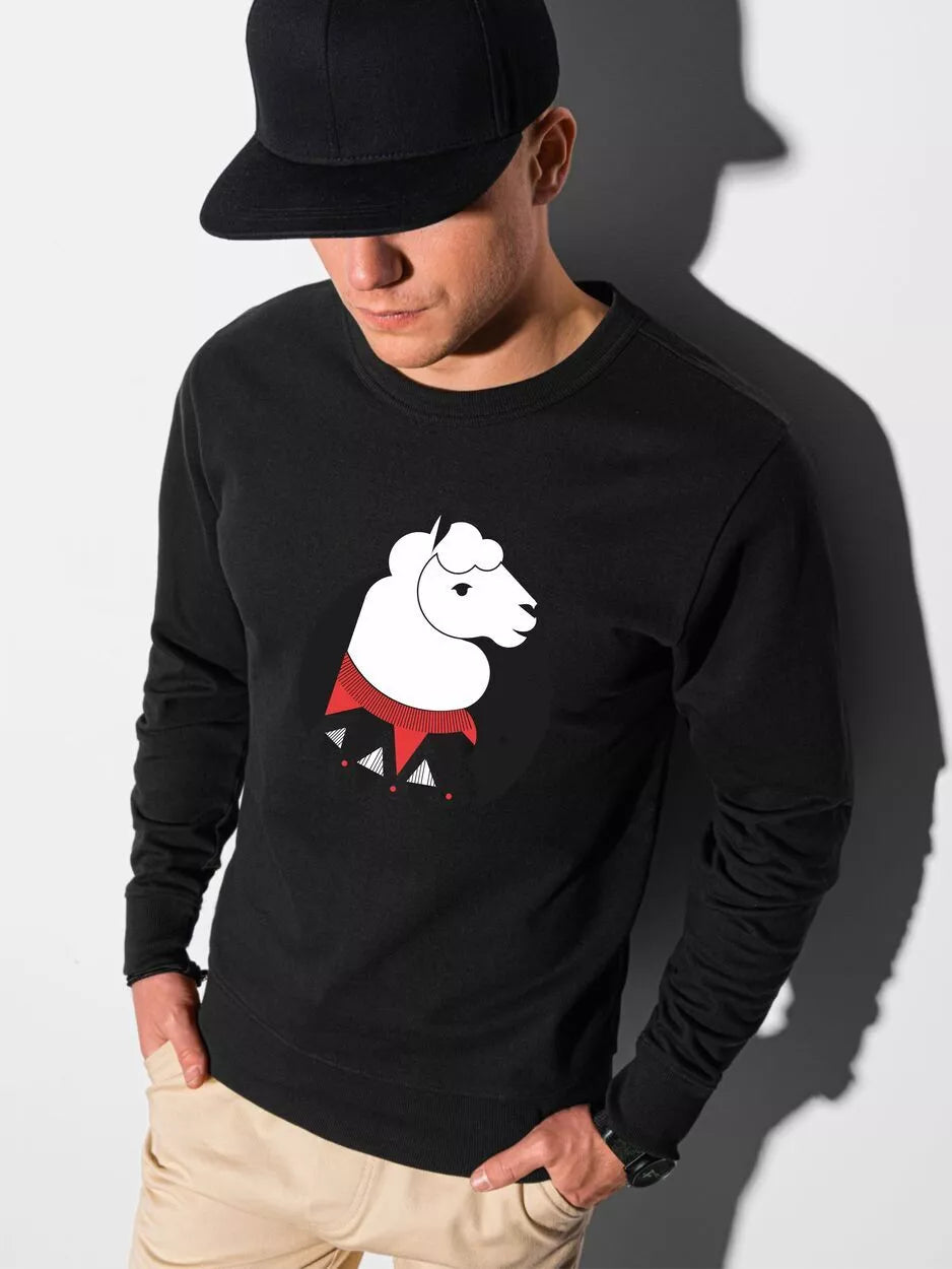 Juodos spalvos džemperis Lama