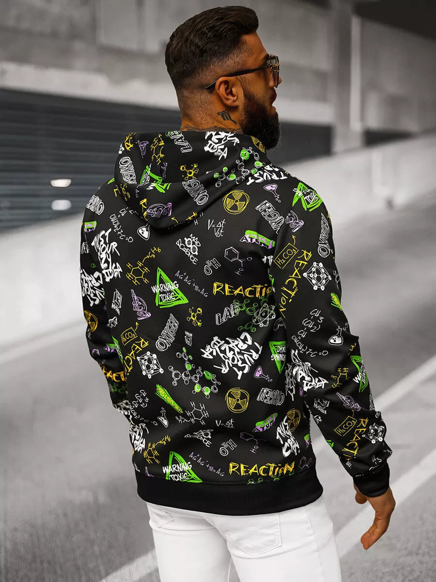 Juodos spalvos džemperis Scientist