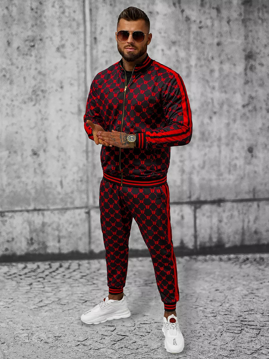 Juoda - raudona vyriškas komplektas Oran