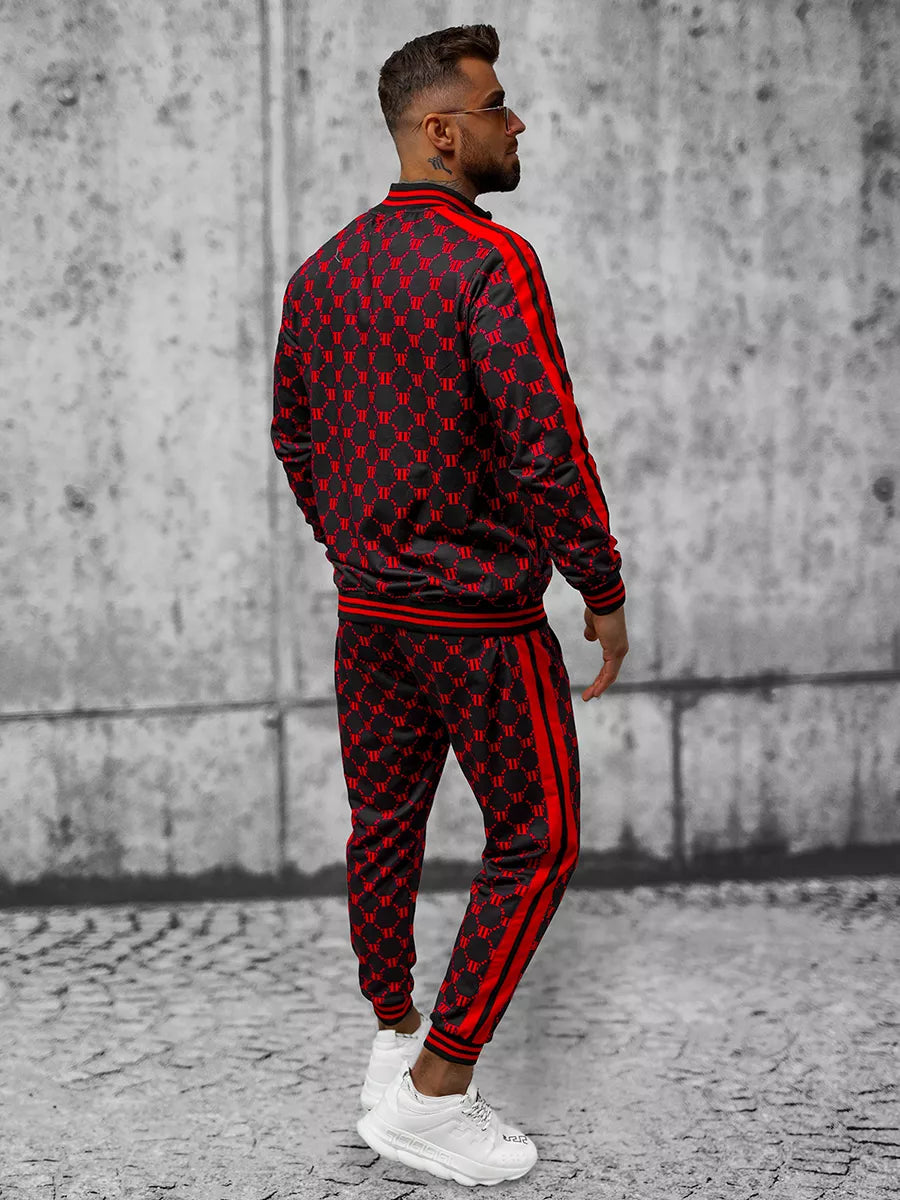 Juoda - raudona vyriškas komplektas Oran