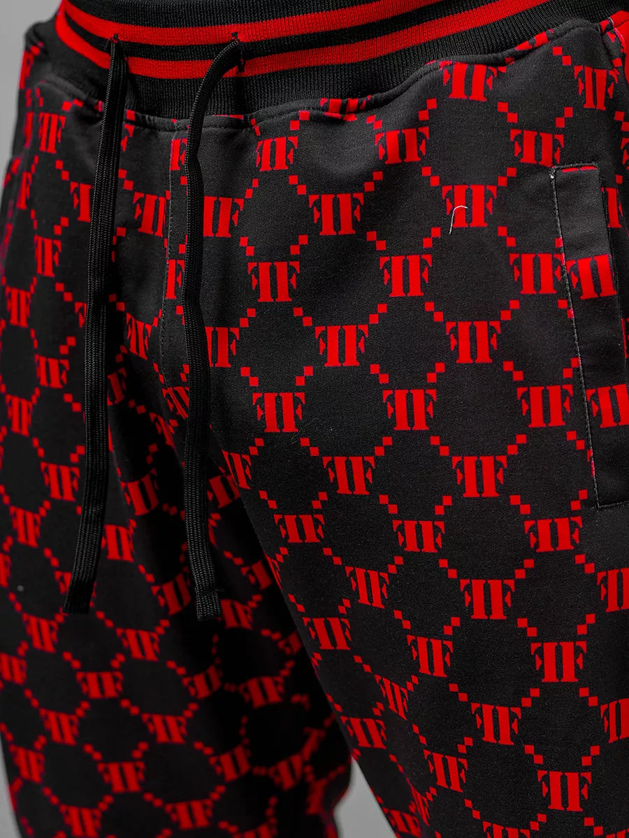 Juoda - raudona vyriškas komplektas Oran