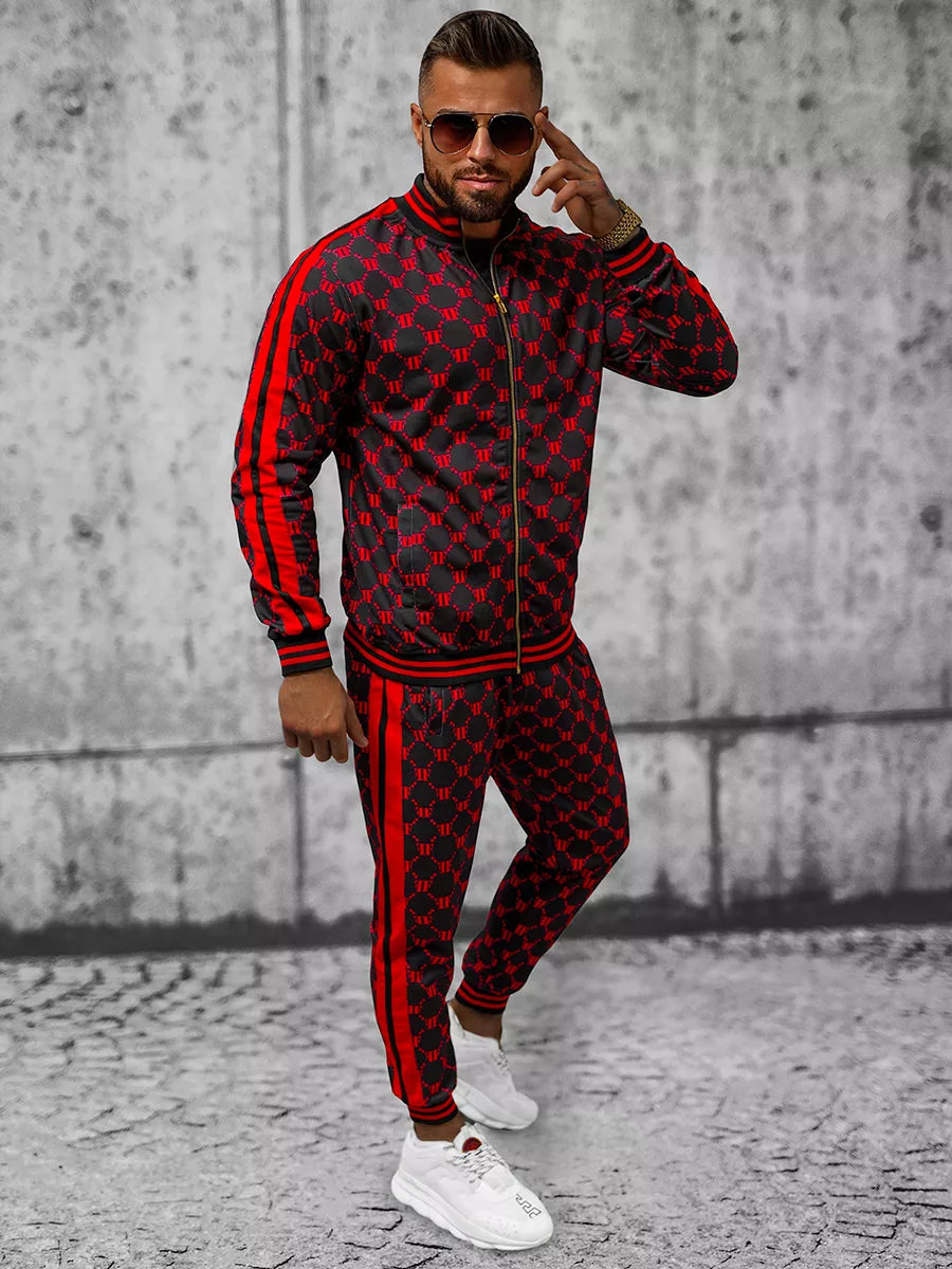 Juoda - raudona vyriškas komplektas Oran