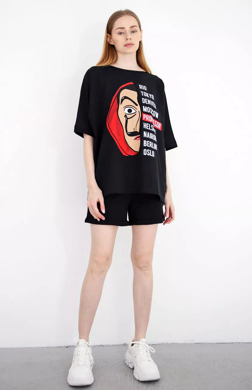 Juodas moteriškas komplektas Vendetta