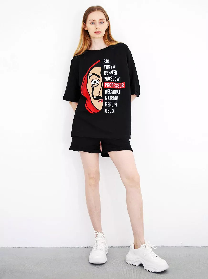 Juodas moteriškas komplektas Vendetta