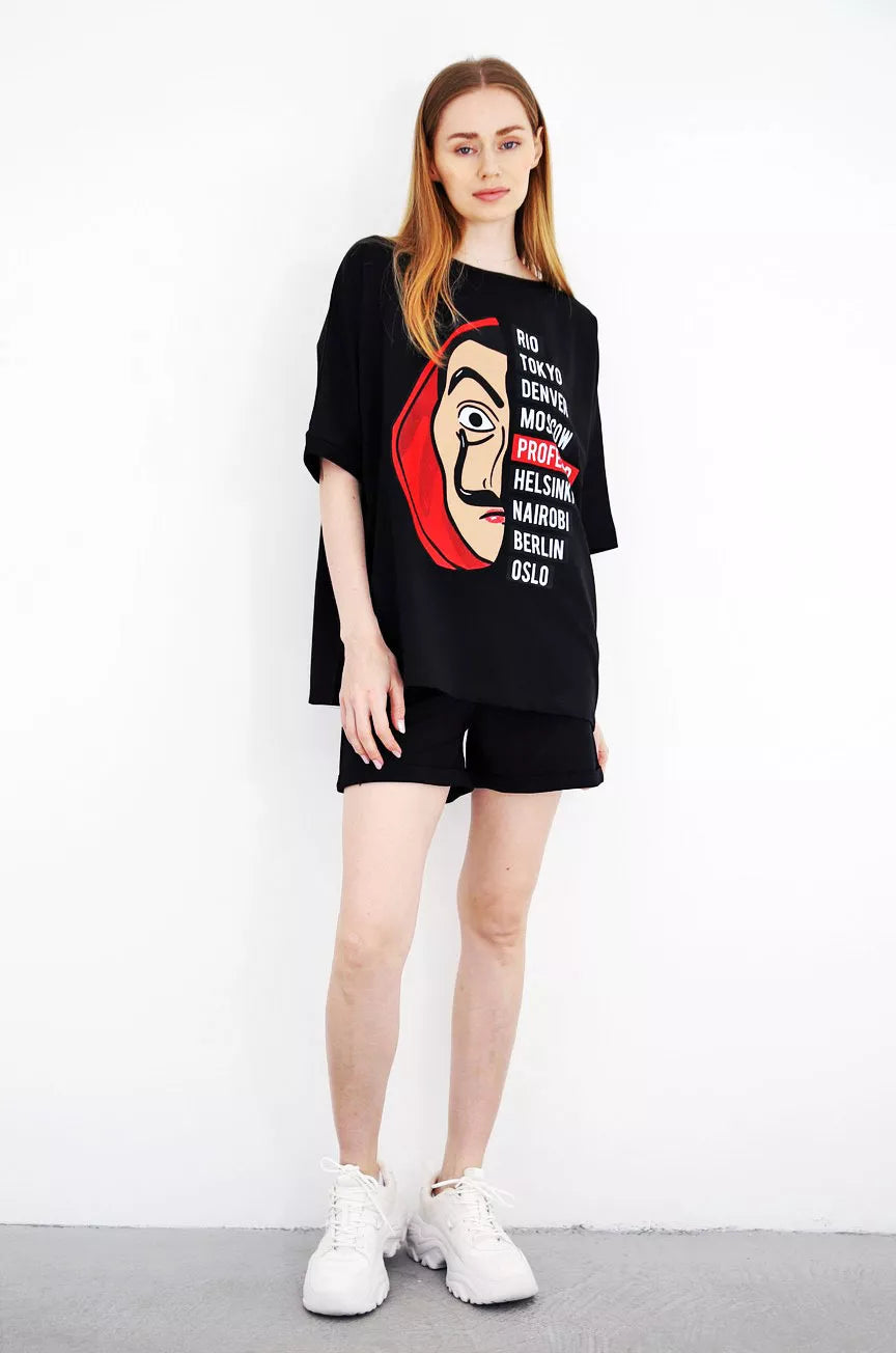 Juodas moteriškas komplektas Vendetta