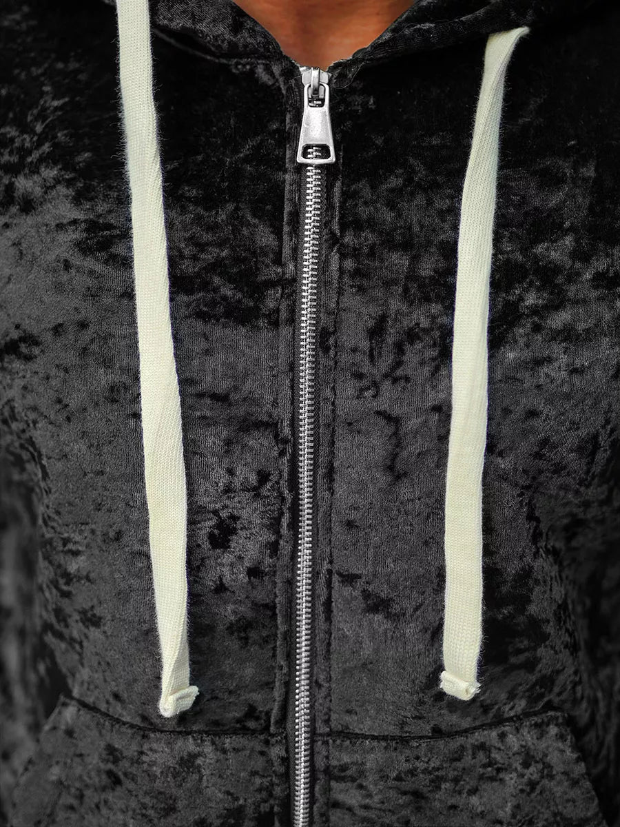 Juodas veliūrinis vyriškas komplektas Omilo