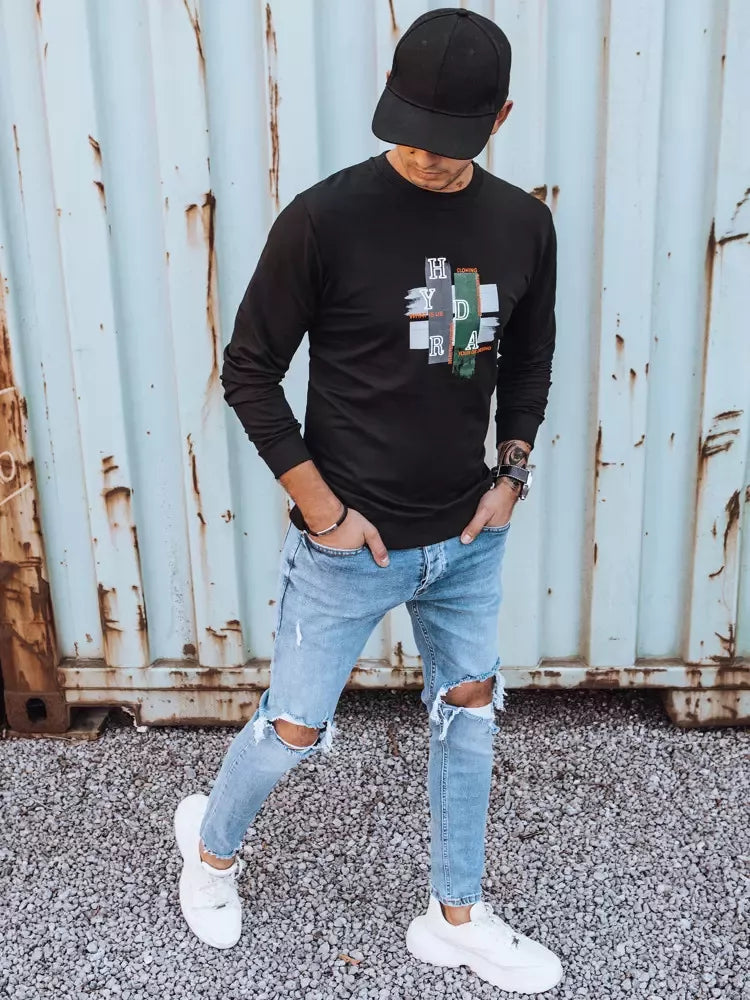 Juodas vyriškas džemperis Livol