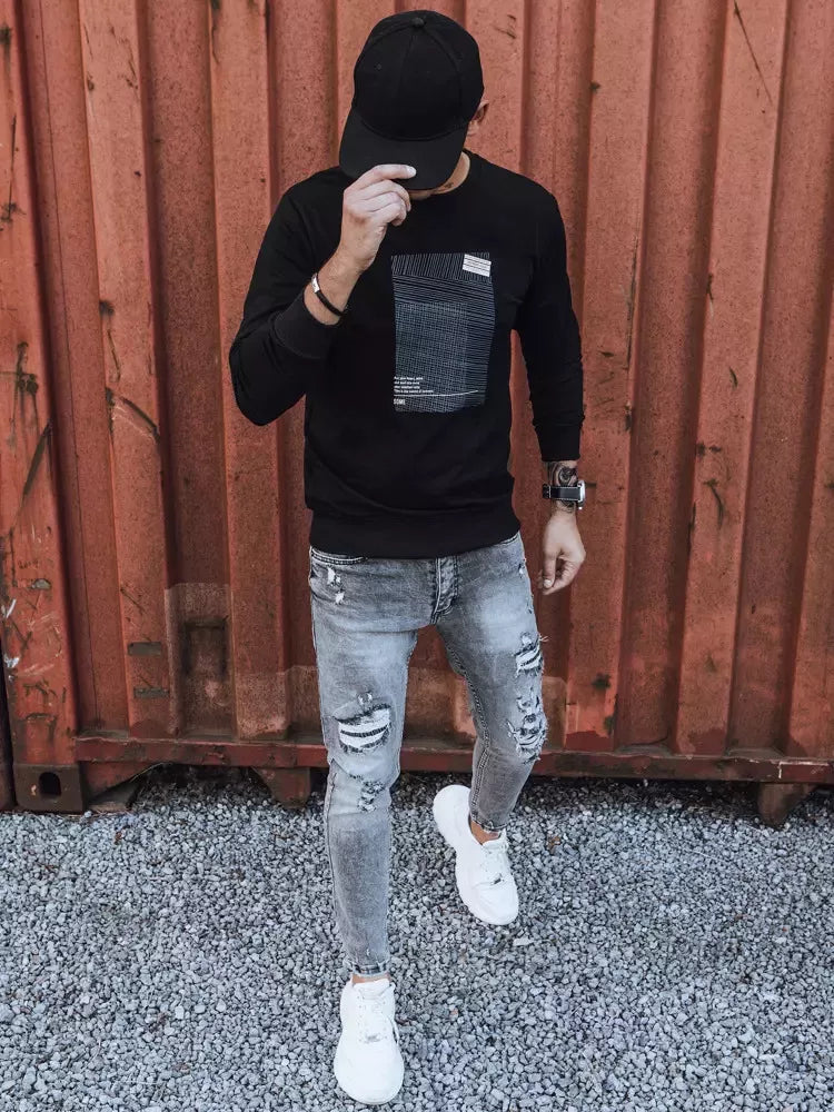 Juodas vyriškas džemperis Sovel