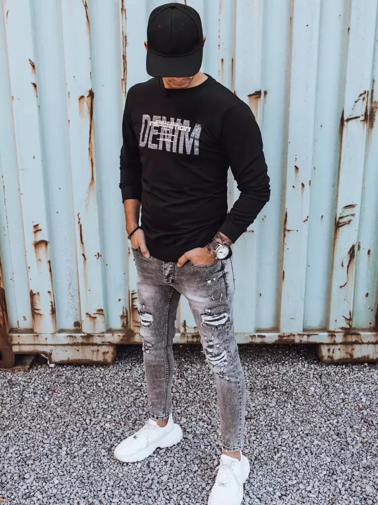 Juodas vyriškas džemperis Vovek