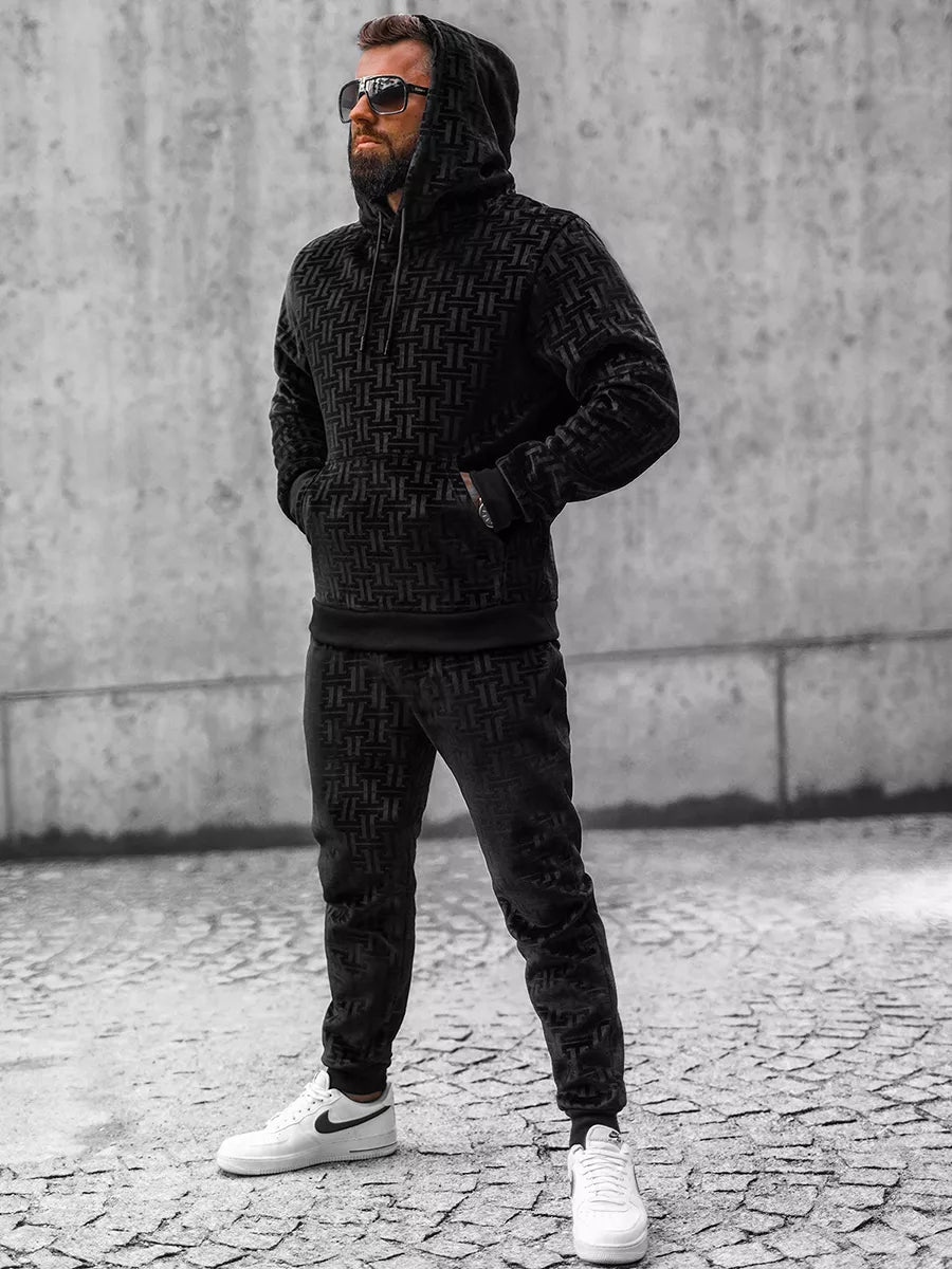 Juodas vyriškas sportinis komplektas Lirom