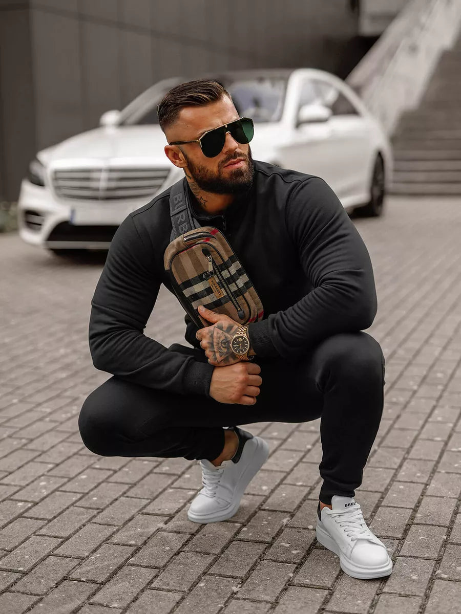 Juodas vyriškas sportinis kostiumas Armin