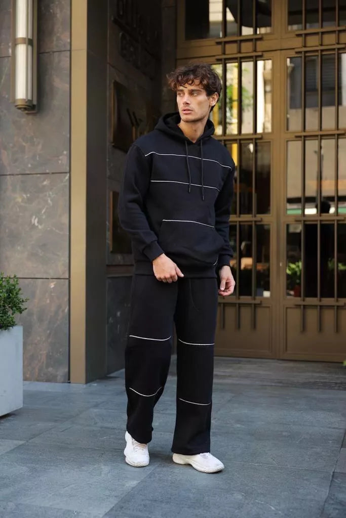 Juodas vyriškas sportinis kostiumas Solo