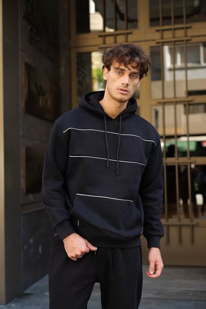 Juodas vyriškas sportinis kostiumas Solo