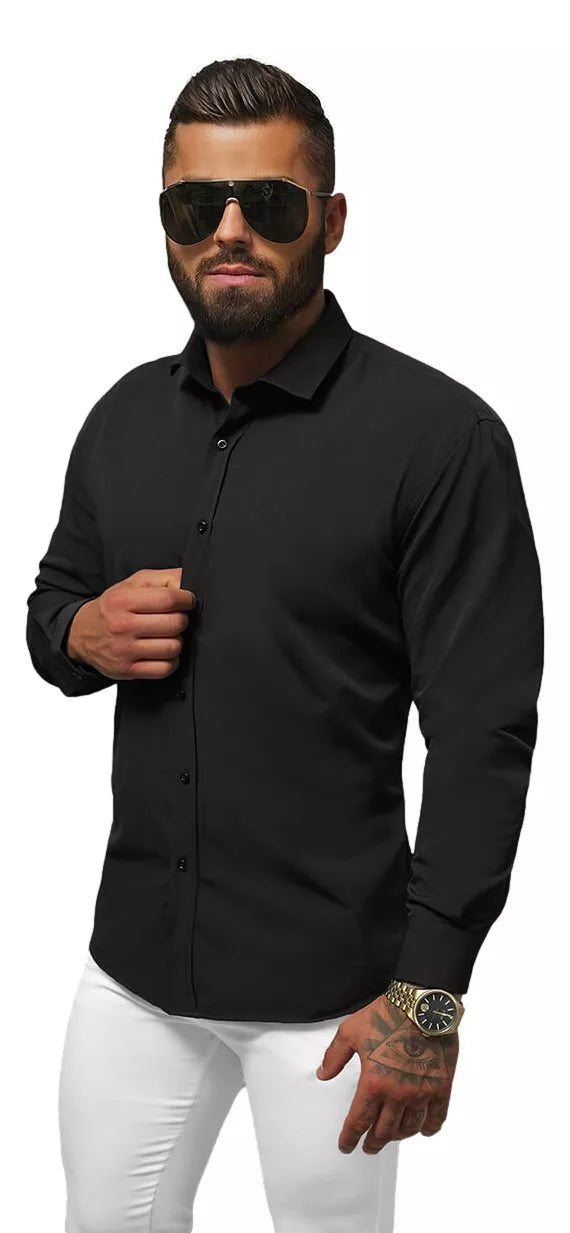 Juodos spalvos marškiniai Milan