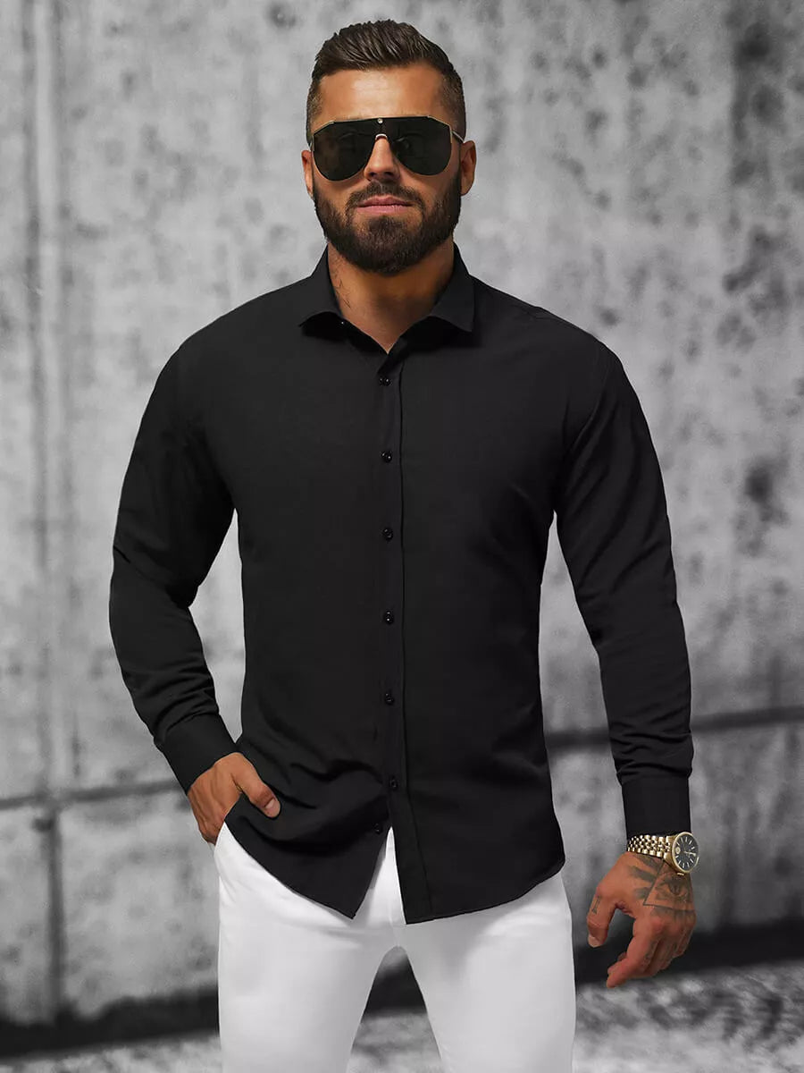 Juodos spalvos marškiniai Milan