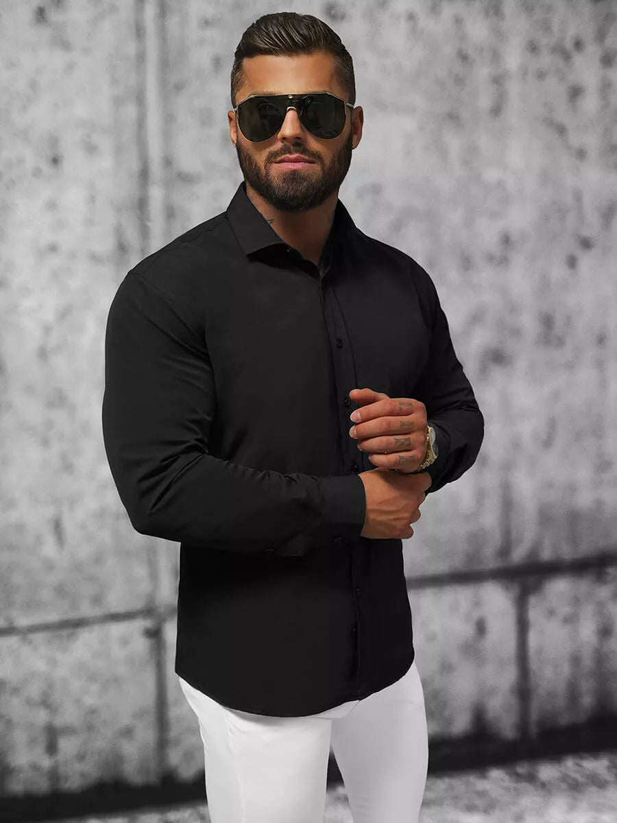 Juodos spalvos marškiniai Milan