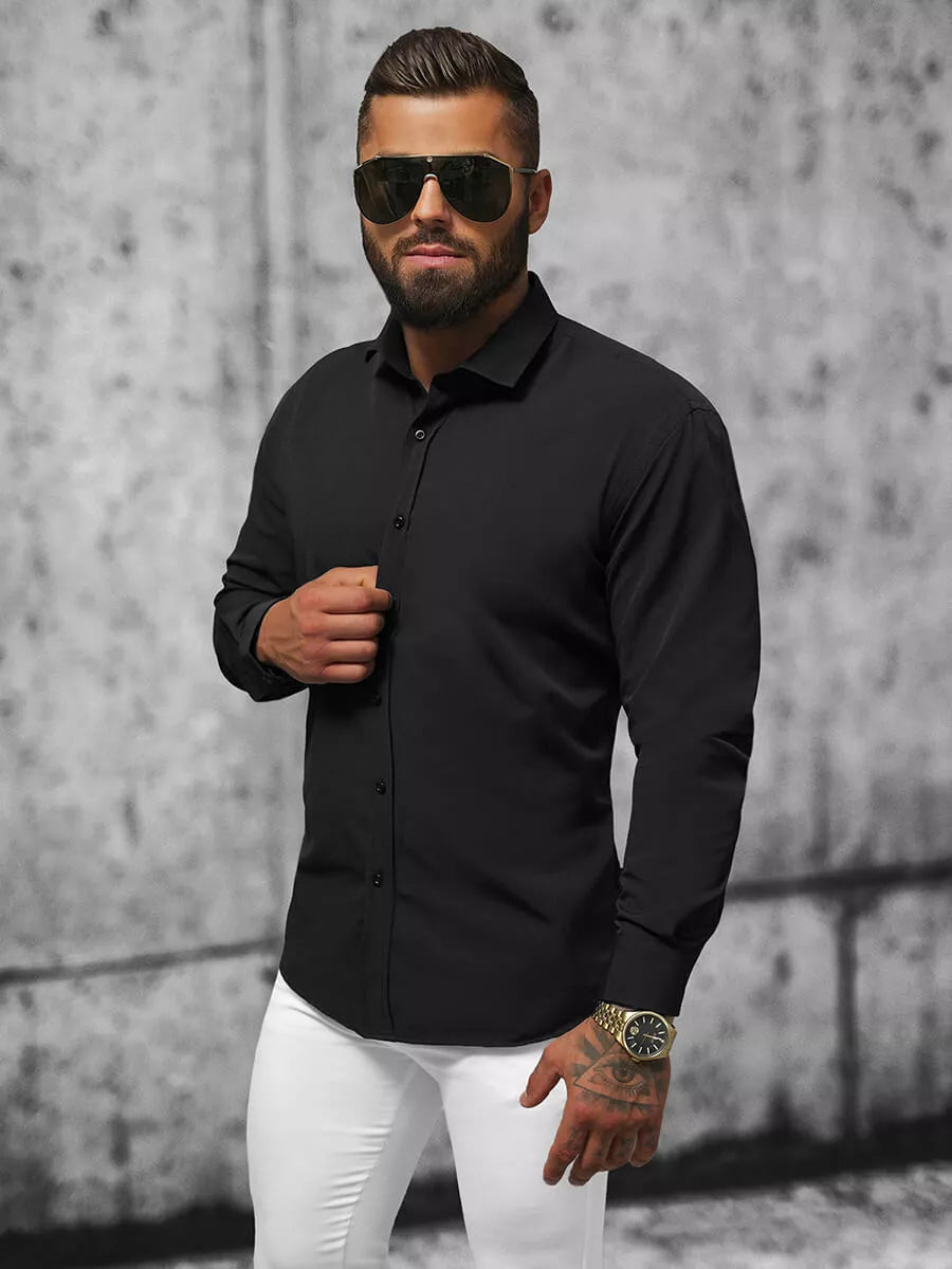 Juodos spalvos marškiniai Milan