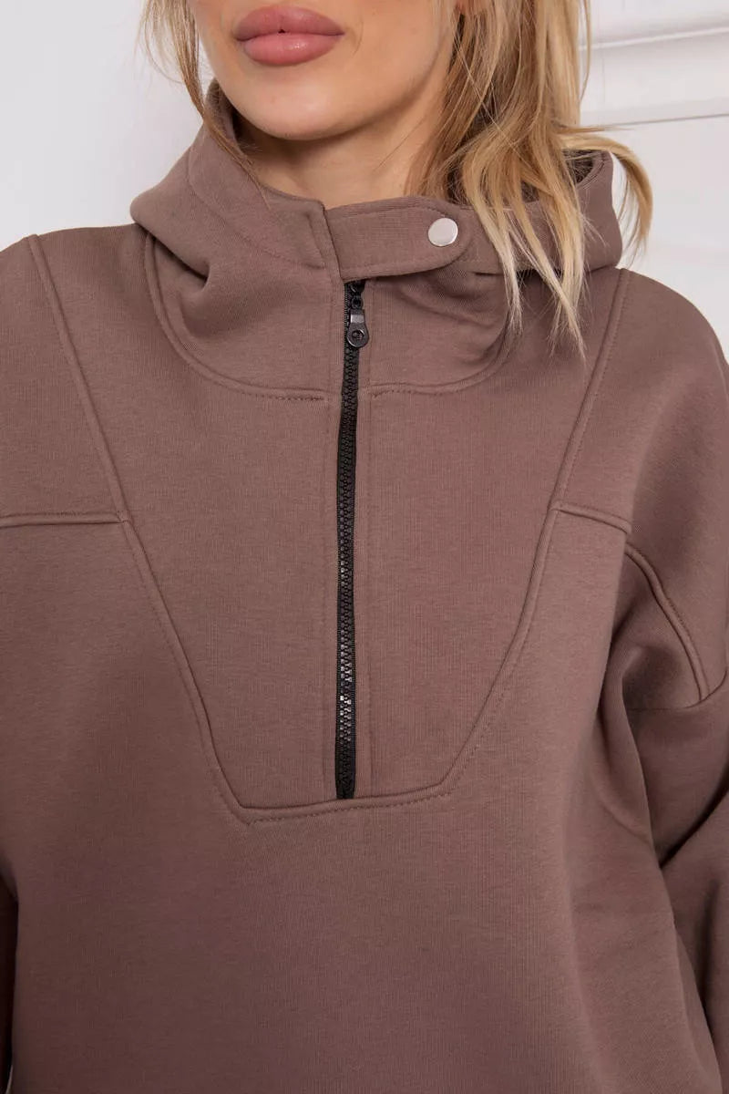 Mocca spalvos džemperis moterims Kesi