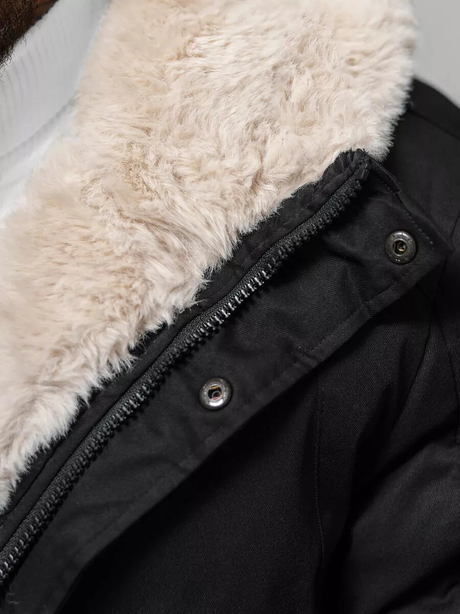 Vyriška juoda žieminė striukė onee