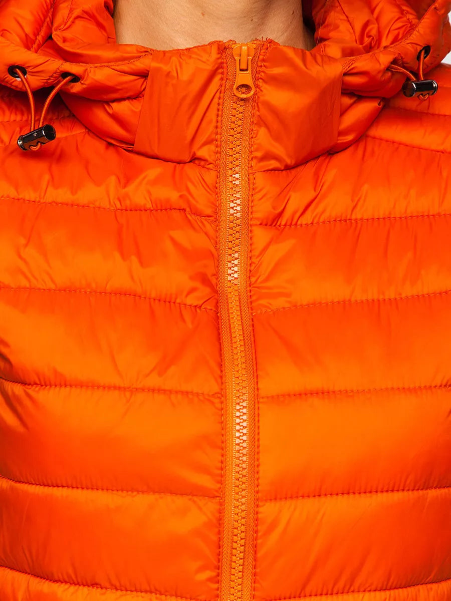 Karamėlinės spalvos liemenė su gobtuvu Dzil