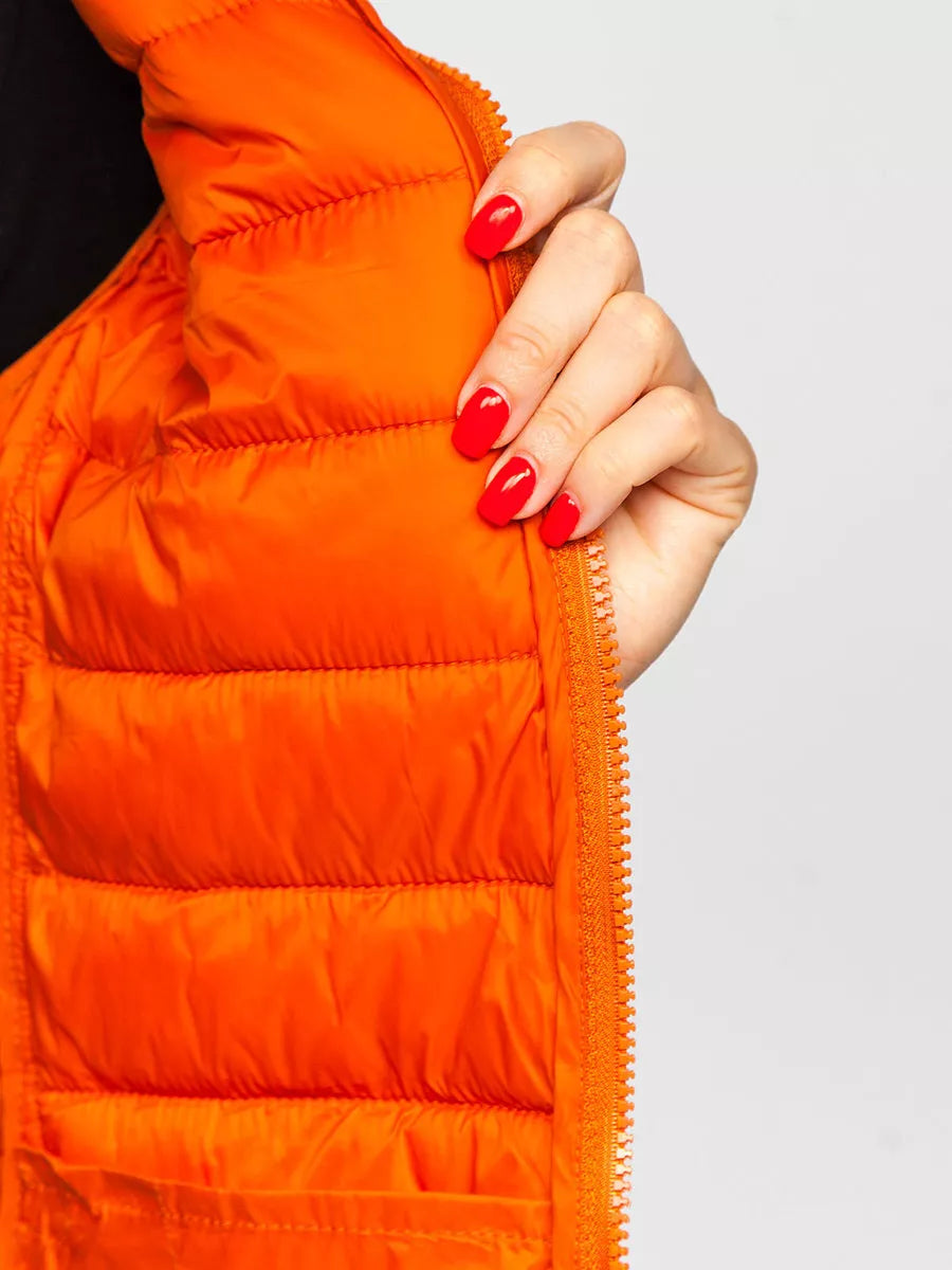 Karamėlinės spalvos liemenė su gobtuvu Dzil