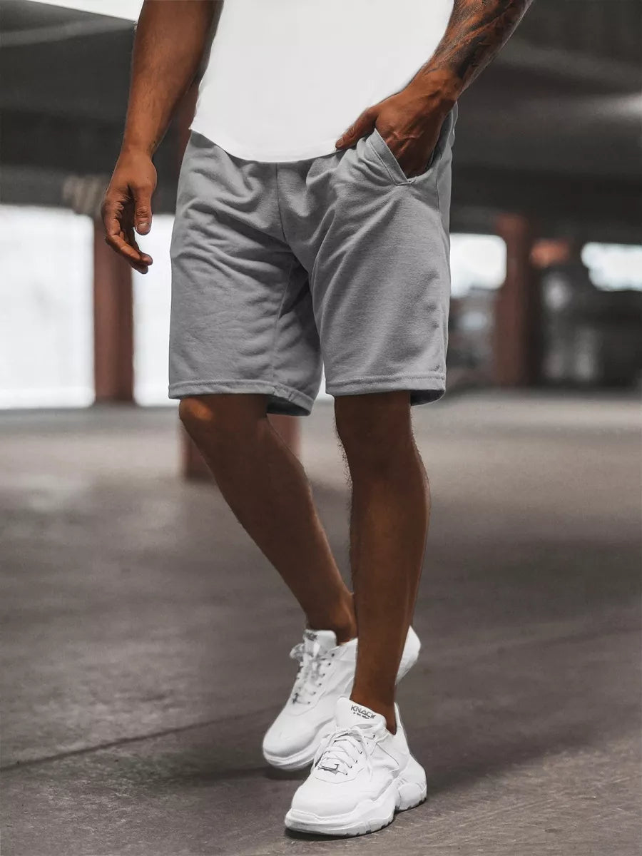 Pilki vyriški sportiniai šortai Saravi