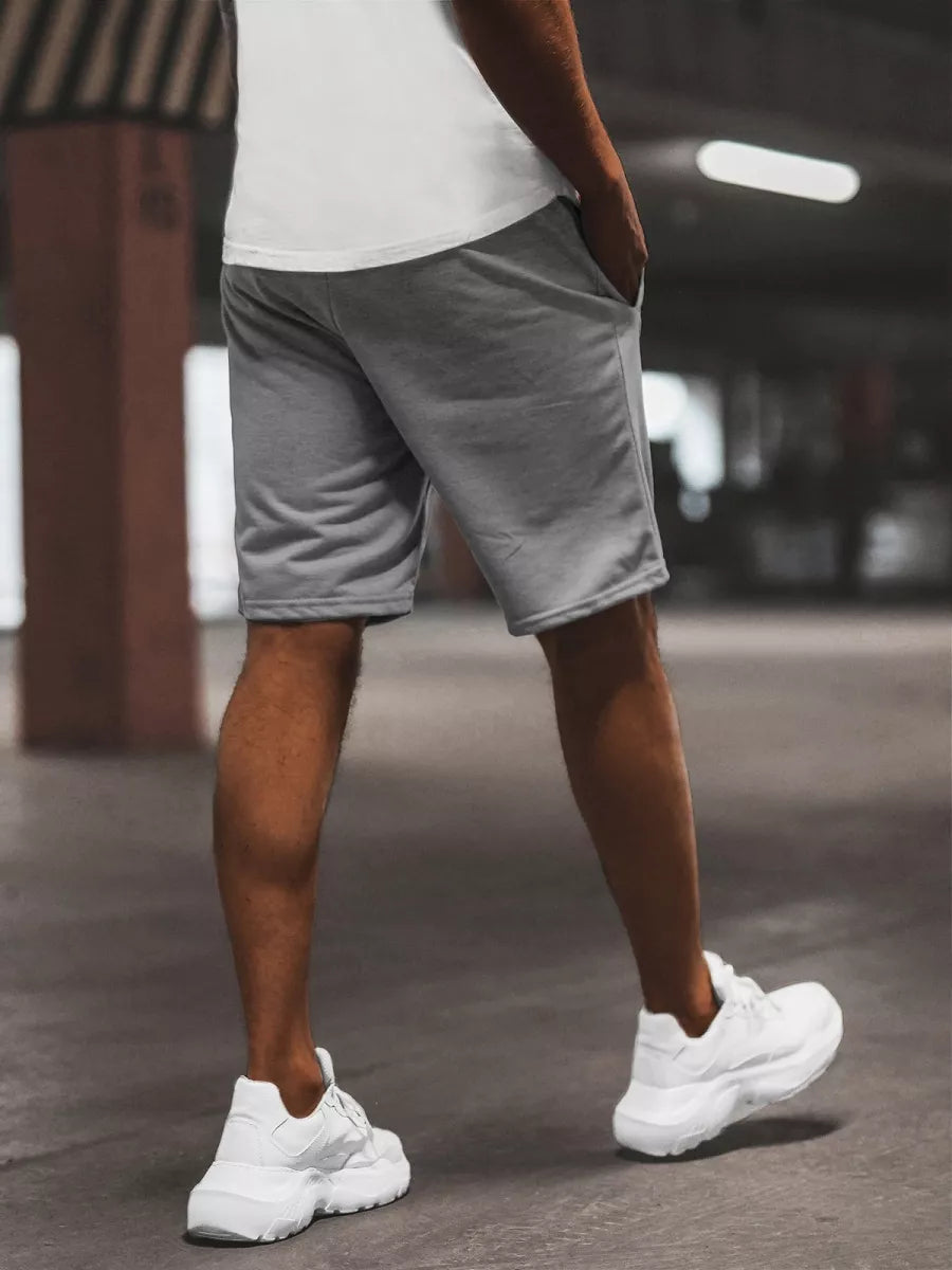 Pilki vyriški sportiniai šortai Saravi