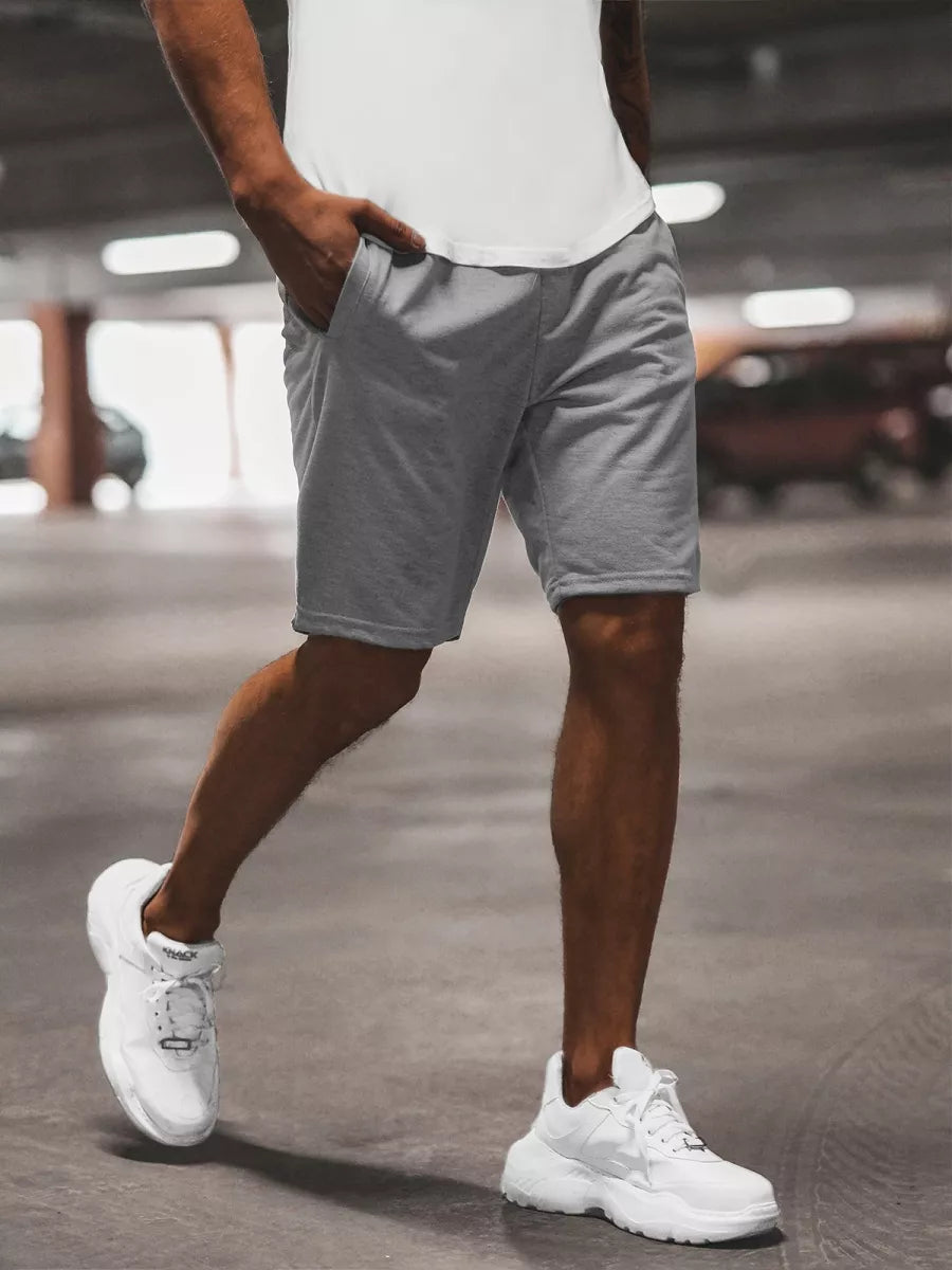 Pilki vyriški sportiniai šortai Saravi
